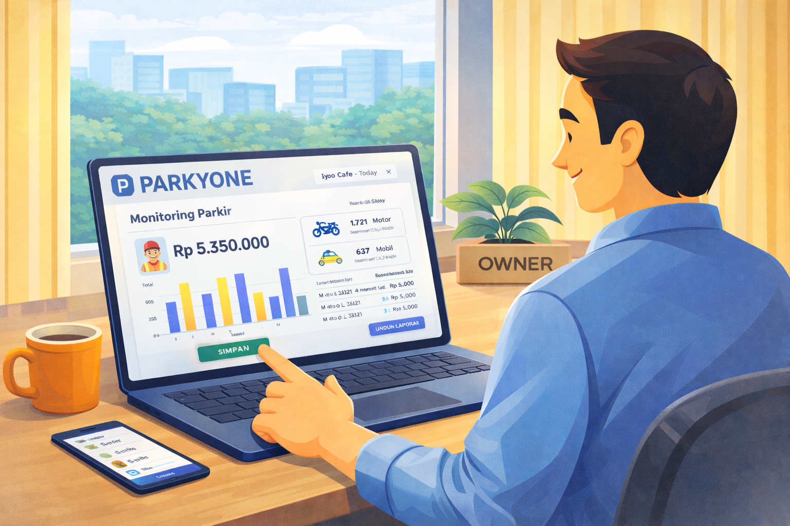 Rekap Otomatis dan Laporan Parkir